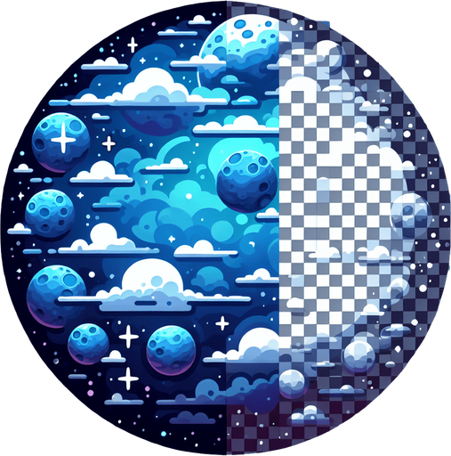 space background.
Single Game Texture. In-Game asset. 2d. Blank background. High contrast. No shadows. transparent background