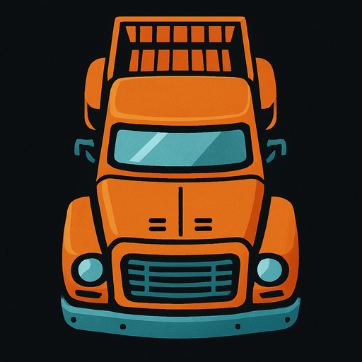 Up view truck.
In-Game asset.  2d.  High contrast.  No shadows