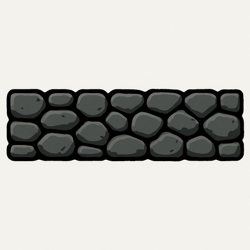 Cobblestone block 200x20.
In-Game asset.  2d.  High contrast.  No shadows
