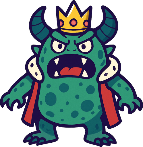 King monster.
In-Game asset.  2d.  High contrast.  No shadows