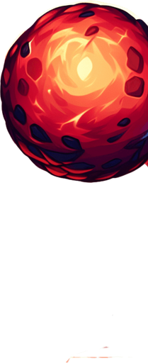 Single Game Texture. In-Game asset. 2d. A ball of red plasma No shadows..
Single Game Texture. In-Game asset. 2d. Blank background. High contrast. No shadows.