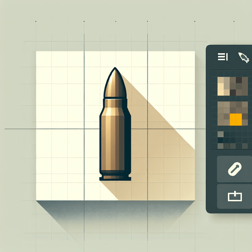 射出的是子弹形状.
Single Game Texture. In-Game asset. 2d. Blank background. High contrast. No shadows.