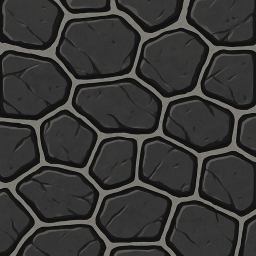 a floor made of stone.
In-Game asset.  2d.  High contrast.  No shadows