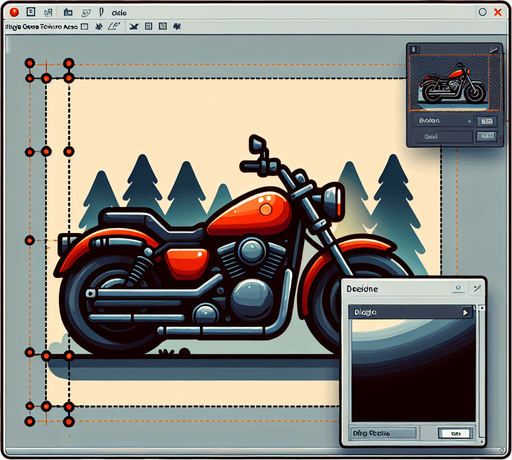 motosiklet.
Single Game Texture. In-Game asset. 2d. Blank background. High contrast. No shadows.