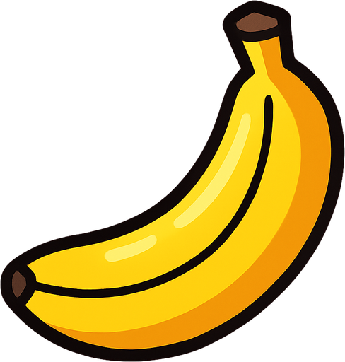 Banana.
In-Game asset.  2d.  High contrast.  No shadows