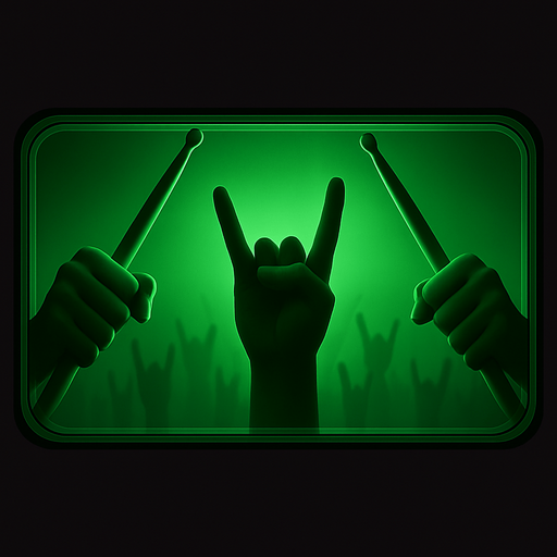 add drum sticks held on both sides