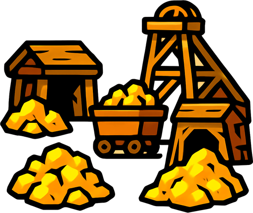 gold mines.
In-Game asset.  2d.  High contrast.  No shadows
