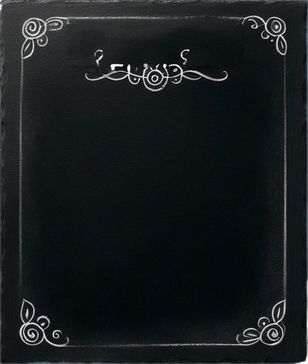 Word "ELIXIR" in chalk. SMALL AND CLOSE TO THE TOP.