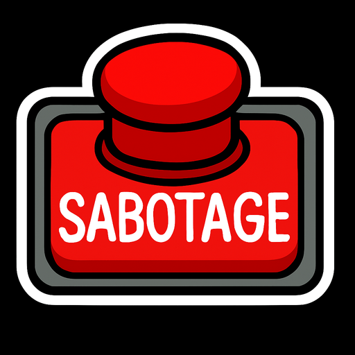 sabotageButton among us.
In-Game asset.  2d.  High contrast.  No shadows