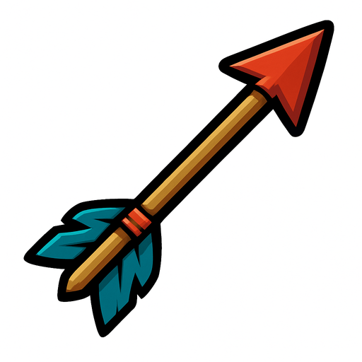 Arrow.
In-Game asset.  2d.  High contrast.  No shadows