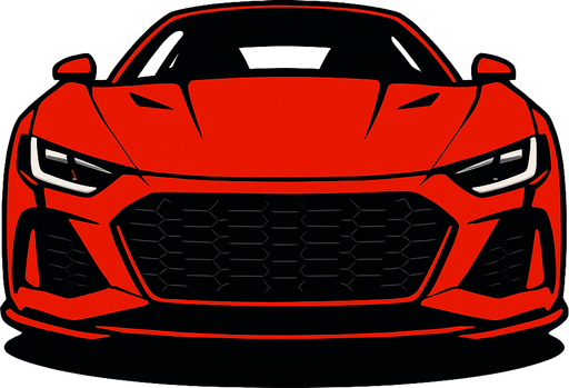 cool luxury sports car bumper view looking up.
In-Game asset.  2d.  High contrast.  No shadows