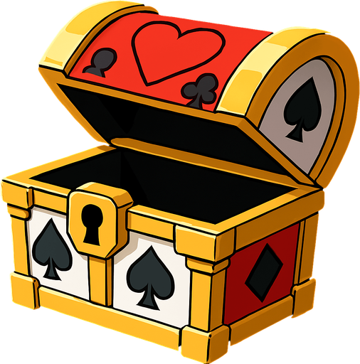 This chest with the top open and nothing inside.