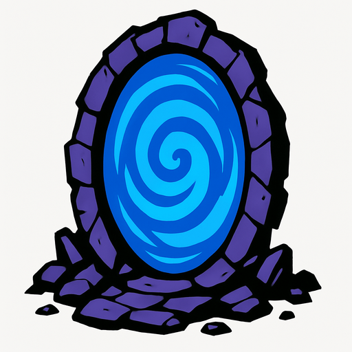 portal.
In-Game asset.  2d.  High contrast.  No shadows