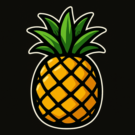 Pineapple.
In-Game asset.  2d.  High contrast.  No shadows