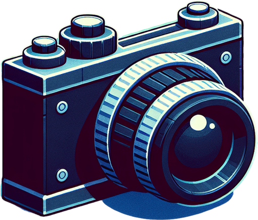 create camera.
Single Game Texture.  In-Game asset.  2d.  Blank background.  High contrast.  No shadows