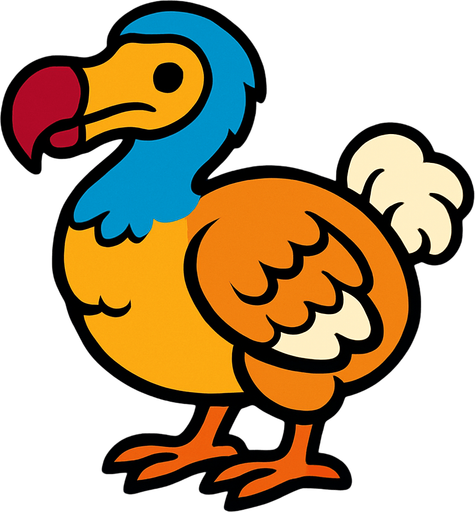 Dodo.
In-Game asset.  2d.  High contrast.  No shadows