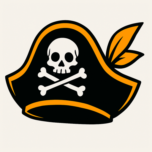 Pirate hat.
In-Game asset.  2d.  High contrast.  No shadows