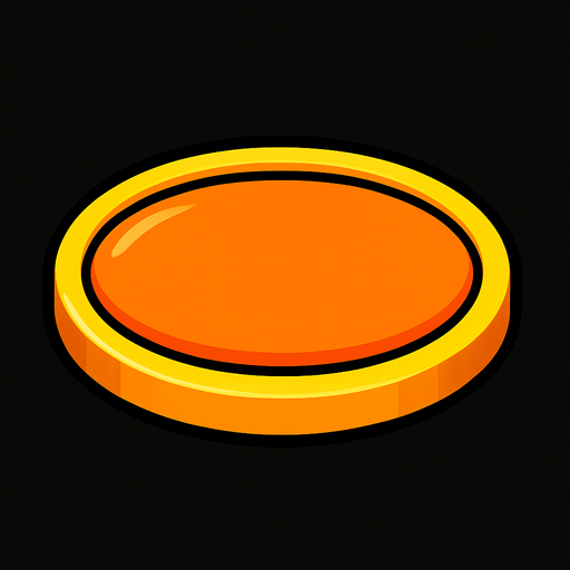 Botón de videojuegos sin nada escrito.
In-Game asset.  2d.  High contrast.  No shadows