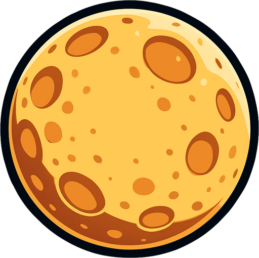 moon.
In-Game asset.  2d.  High contrast.  No shadows