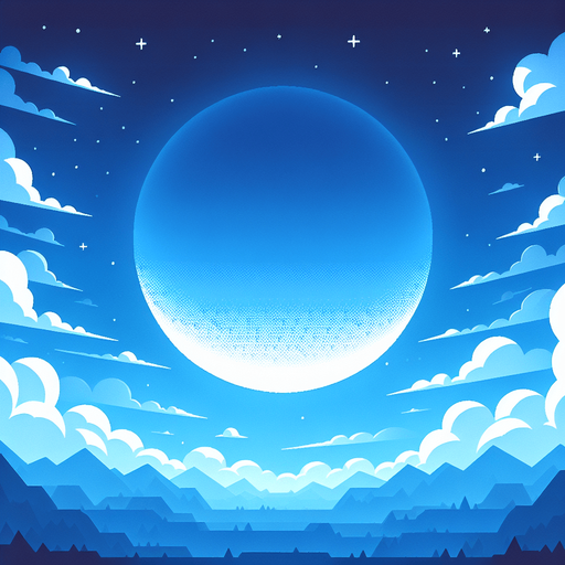 Blue sky.
Single Game Texture. In-Game asset. 2d. Blank background. High contrast. No shadows.