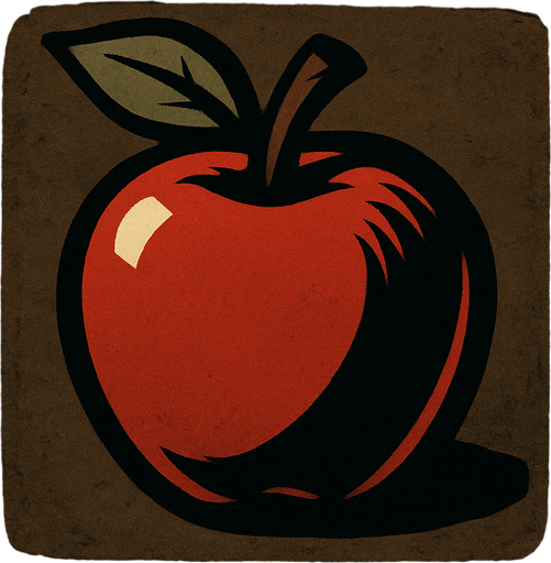 apple.
In-Game asset.  High contrast. minimalistic