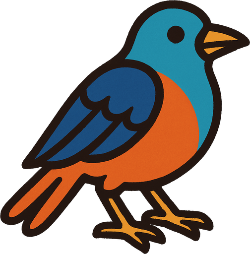 Oiseau.
In-Game asset.  2d.  High contrast.  No shadows