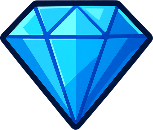 diamond.
In-Game asset.  2d.  High contrast.  No shadows