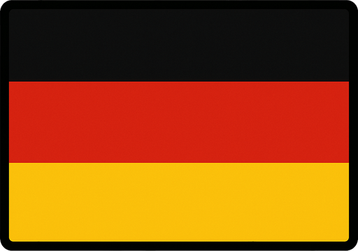 German flag high level.
In-Game asset.  2d.  High contrast.  No shadows