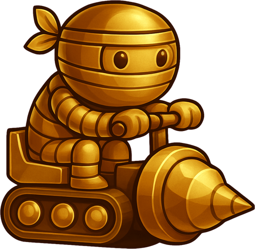 Same ninja character, with gold color