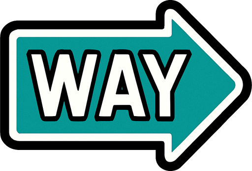 WAY.
In-Game asset.  2d.  High contrast.  No shadows