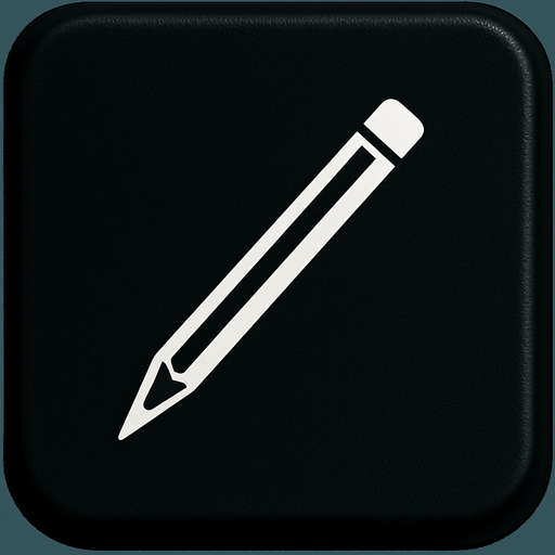 White thin pencil in 45 degrees instead of arrow.