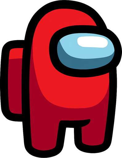 among us imposter.
In-Game asset.  2d.  High contrast.  No shadows