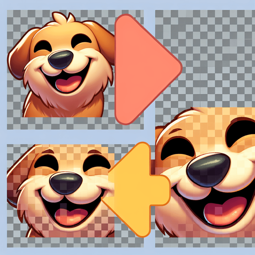 dog smile.
Single Game Texture. In-Game asset. 2d. Blank background. High contrast. No shadows.