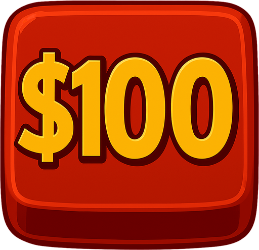 Change the button to say $100