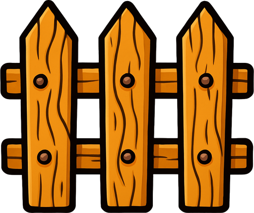una valla de corral animada.
In-Game asset.  2d.  High contrast.  No shadows