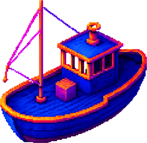 This same boat 3/4 top view facing south.