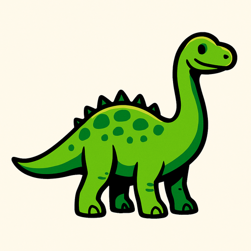 Diplodocus.
In-Game asset.  2d.  High contrast.  No shadows