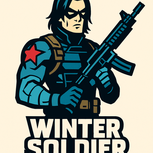 winter soldier.
In-Game asset.  2d.  High contrast.  No shadows