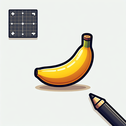 create banana.
Single Game Texture.  In-Game asset.  2d.  Blank background.  High contrast.  No shadows
