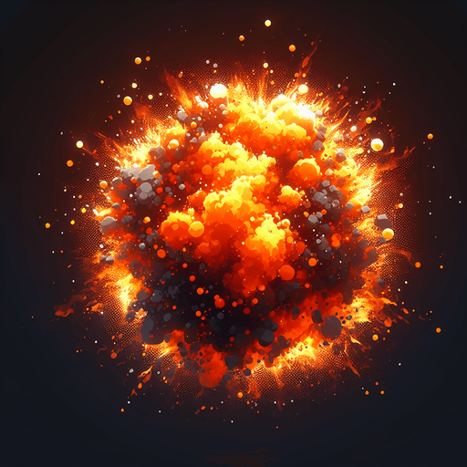 Fire particle. Single Game Texture. In-Game asset. 2d. black background. High contrast. No shadows.