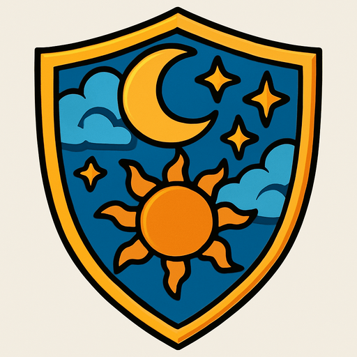 escudo celestial.
In-Game asset.  2d.  High contrast.  No shadows