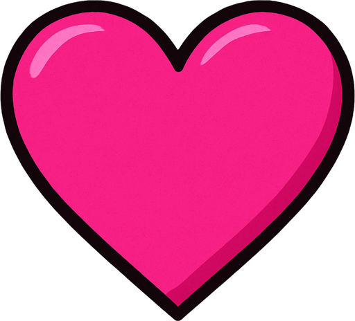 pembe kalp.
In-Game asset.  2d.  High contrast.  No shadows