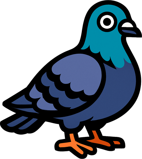Pidgeon.
In-Game asset.  2d.  High contrast.  No shadows