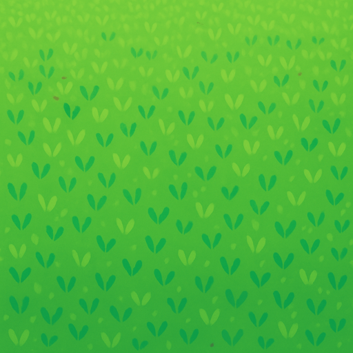 Hazlo un campo amplio, vista superior, pasto chiquito, estilo chibi lineless