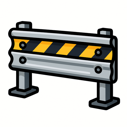 araba yolu bariyeri.
In-Game asset.  2d.  High contrast.  No shadows