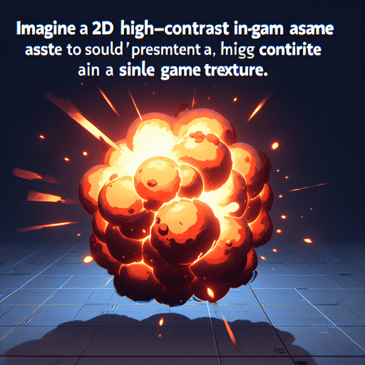 explosion particle
Single Game Texture. In-Game asset. 2d. Blank background. High contrast. No shadows.