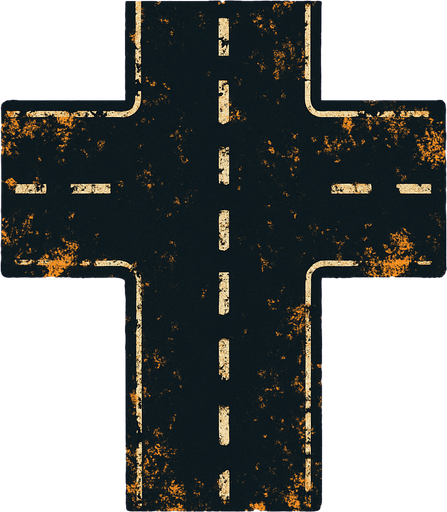 PISTA DESPINTADA.
In-Game asset.  2d.  High contrast.  No shadows