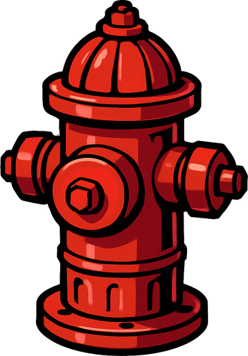 Fire hydrant.
In-Game asset.  2d.  High contrast.  No shadows