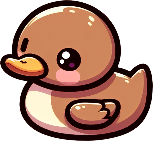 a cute swimming duck from left to right.
Single Game Texture.  In-Game asset.  2d.  Blank background.  High contrast.  No shadows. kawaii
