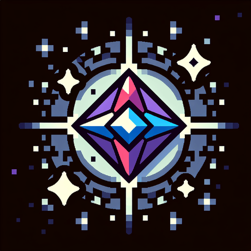 Mana_icon pixel.
Single Game Texture. In-Game asset. 2d. Blank background. High contrast. No shadows.